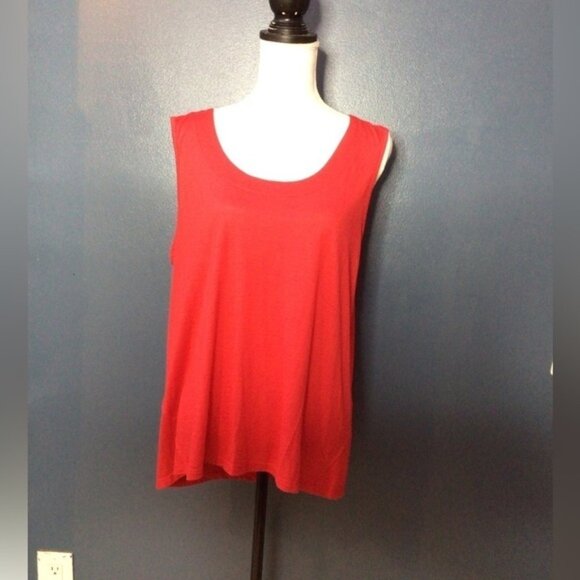 Cato Red Sleeveless Scoop Neck Tank Top (0066) - Picture 1 of 11
